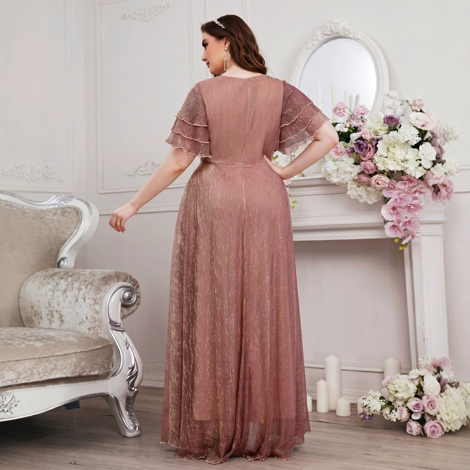 Luxury Curvy Blush Gold Glitte - Fly Line 리뷰 및 가격