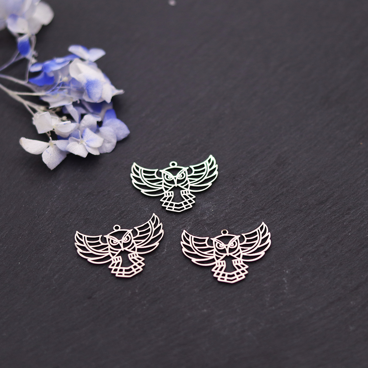3pcs Owl Stainless Steel Charm - Fly Line 리뷰 및 가격
