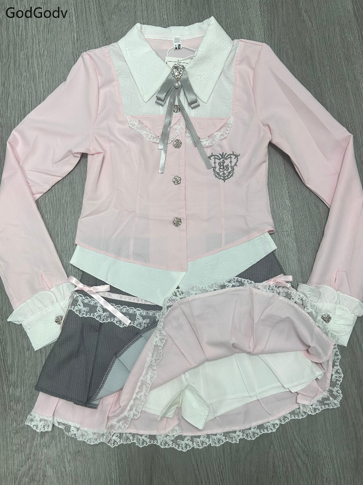 Spring Y2K Princess Outfits Wo - Fly Line 리뷰 및 가격